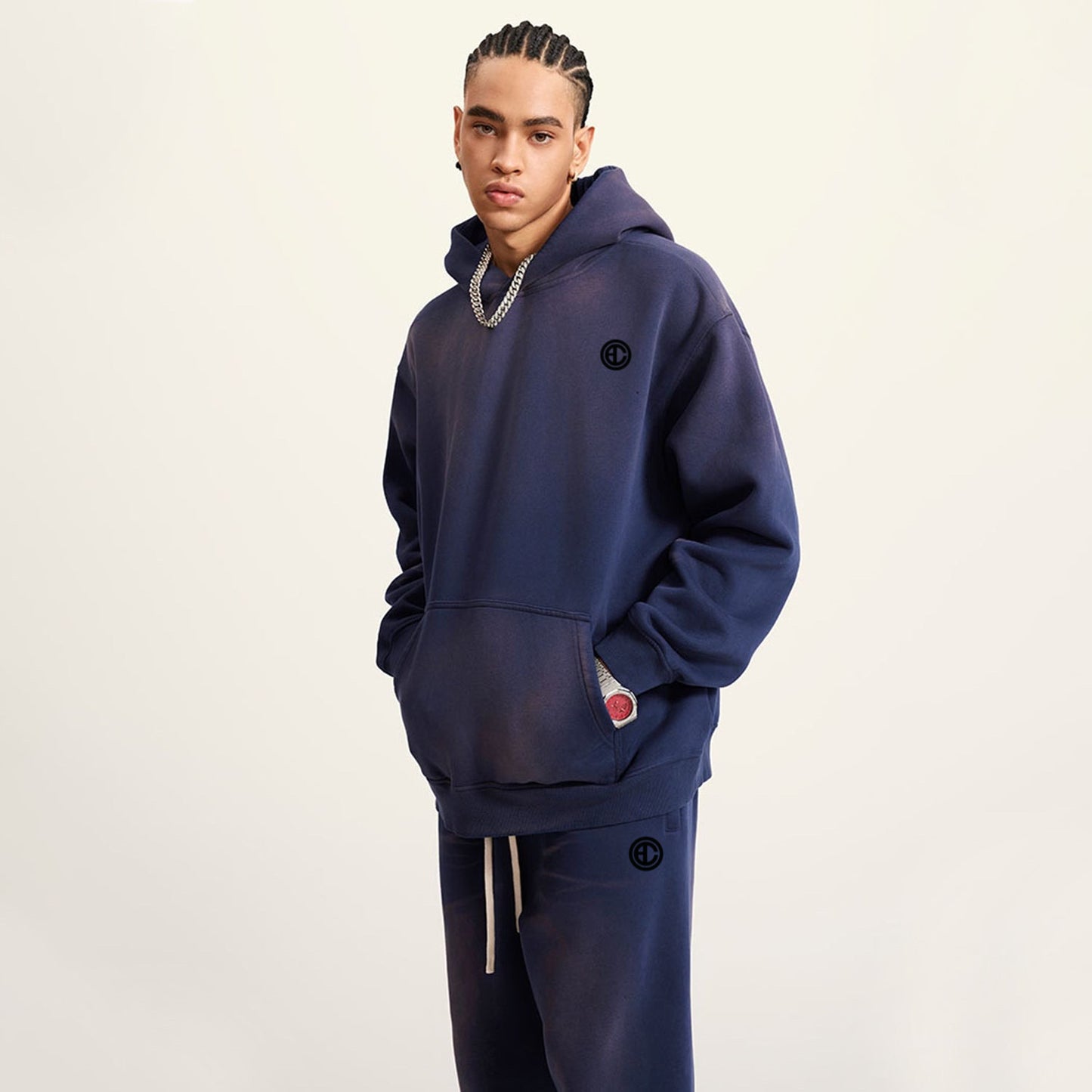Royal Blue Washed Dyed HC hoodie SBG