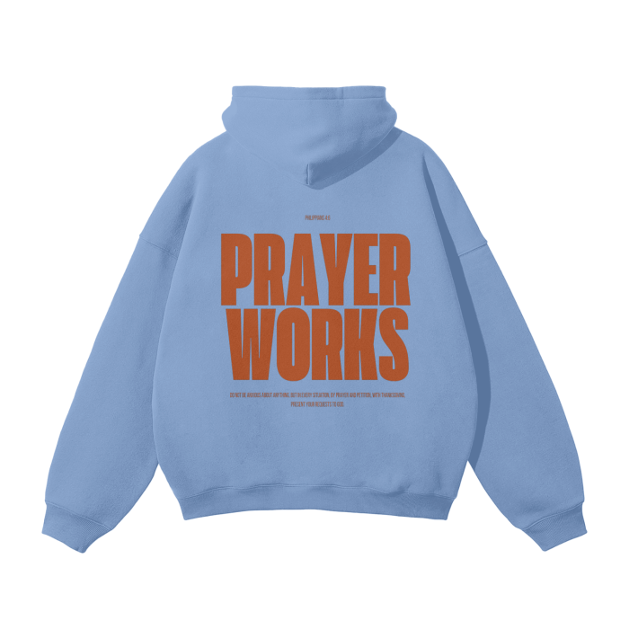 Prayer works Hoodie - orange design