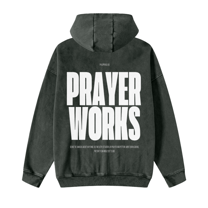 Sweat à capuche zippé en polaire Prayer Works