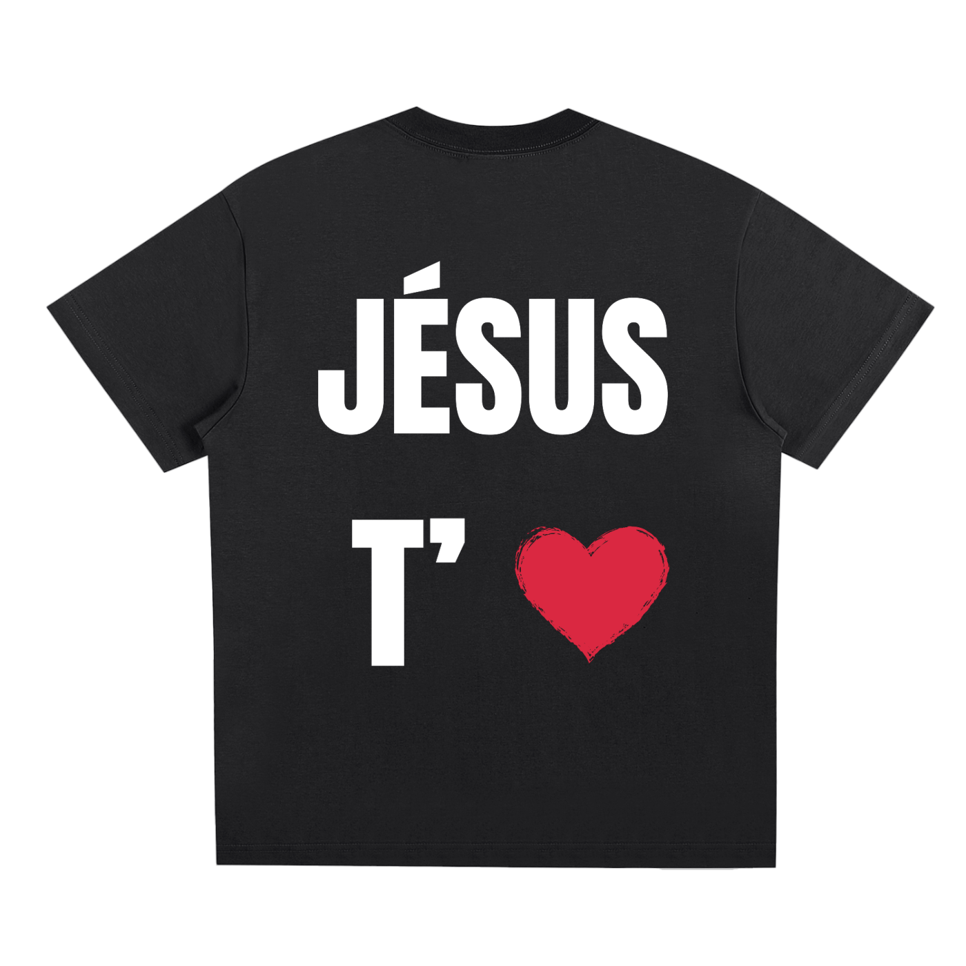 T-shirt Noir J'aime Jésus