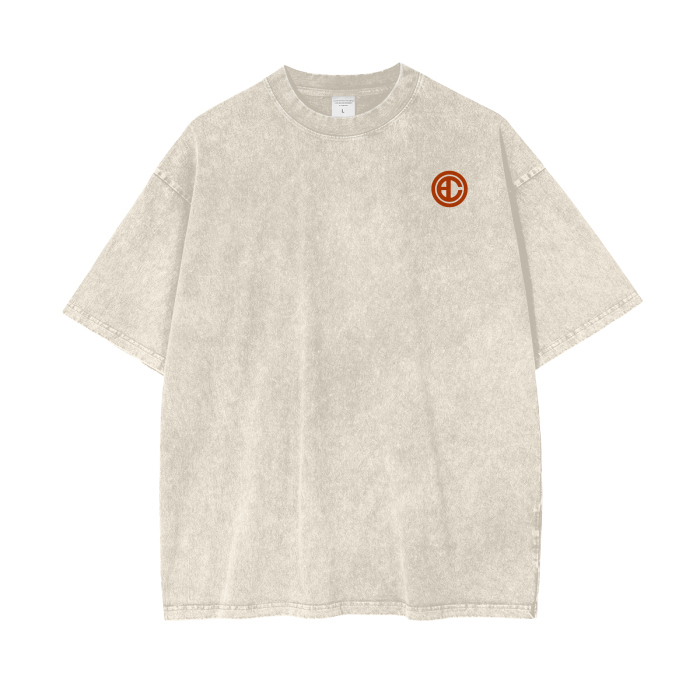 Prayer works Oversized Tee  - dark orange design