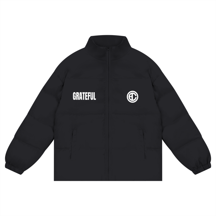 GRATEFUL- Puffer Coat white design