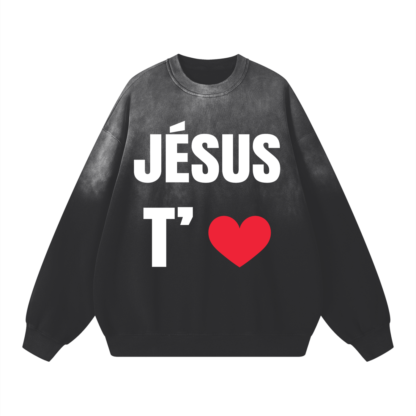 Jésus t'aime crewneck noir