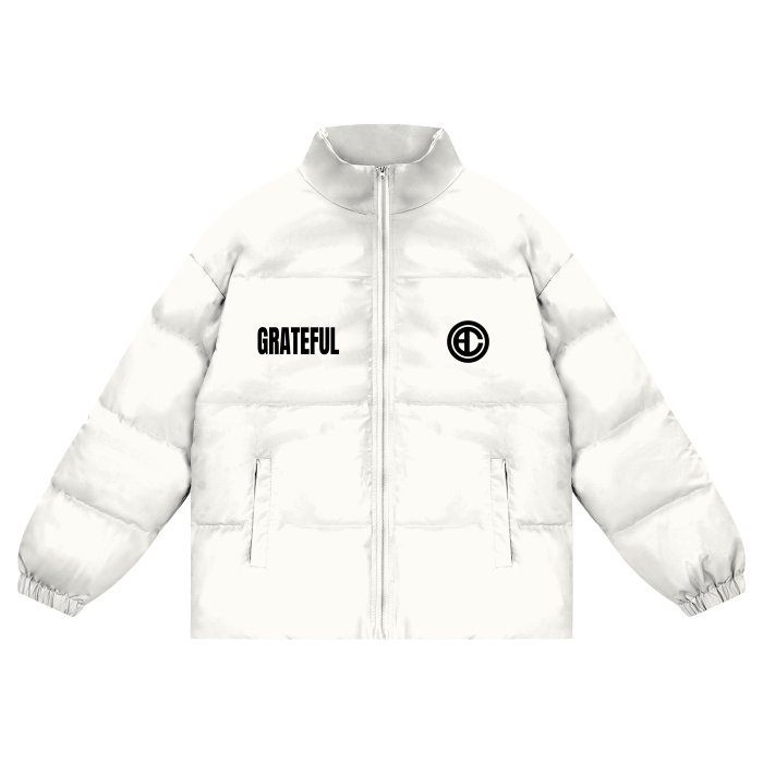 GRATEFUL - Puffer Coat Black Design