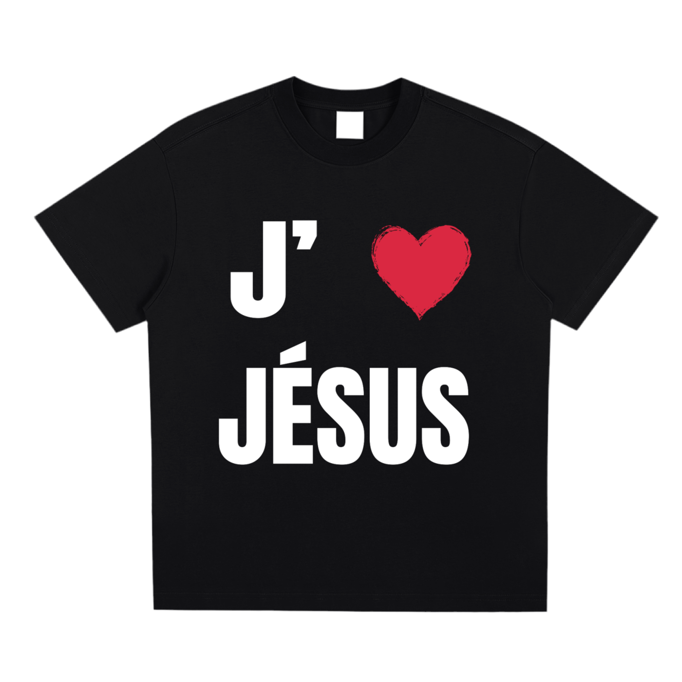 T-shirt Noir J'aime Jésus