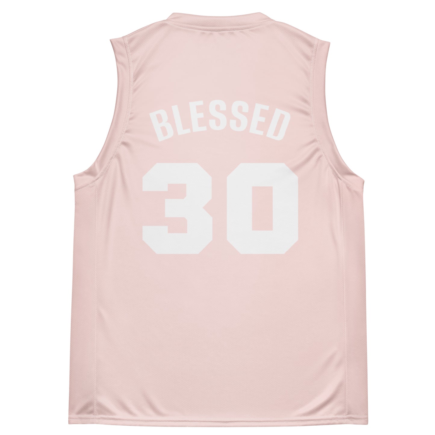 #30 BLESSED light salmon basketball jersey
