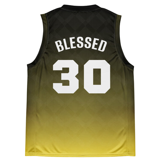 #30 BLESSED gradient basketball jersey
