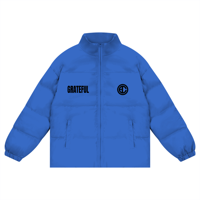 GRATEFUL - Puffer Coat Black Design