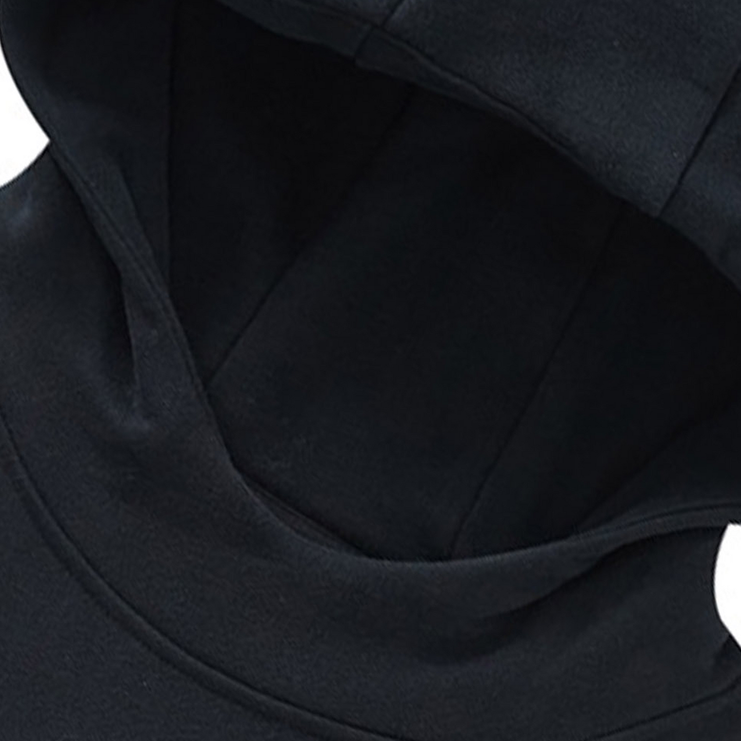 Try God High Neck Fleece Hoodie - Black